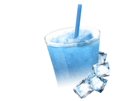 Zutaten für Slush-Eis und Frappé - Blaue Himbeere