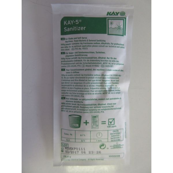 Desinfektionsmittel, Pulver, zur Desinfektion von Eismaschinen