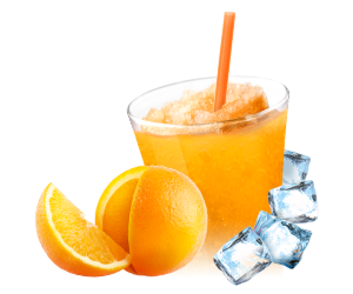 Zutaten für Slush-Eis und Frappé - Orange