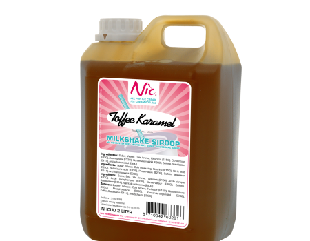Zutaten für Milchshake-Sirup - Toffee-Karamell