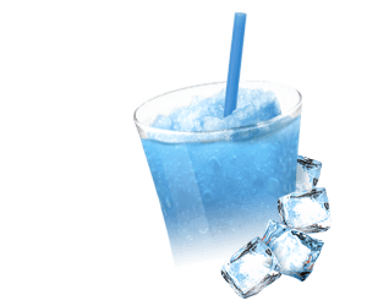 Zutaten für Slush-Eis und Frappé - Blaue Himbeere